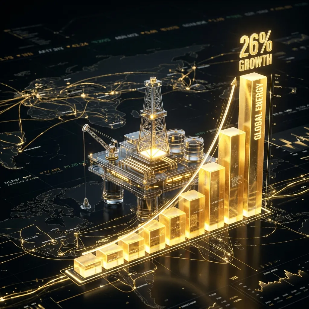 Illustration for Energy Surge: Saudi Aramco Reports 26% Growth in Q1 Net Income